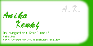 aniko kempf business card